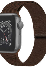 NoXx Horloge Band Geschikt voor Apple Watch 1-8 / SE (38/40/41 mm) Bandje Nylon Met Verstelbare Gesp - Bruin