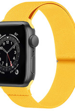 NoXx Horloge Band Geschikt voor Apple Watch 1-8 / SE (38/40/41 mm) Bandje Nylon Met Verstelbare Gesp - Geel