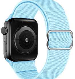 NoXx NoXx Apple Watch Bandje Stof Verstelbaar (38/40/41 mm) - Lichtblauw