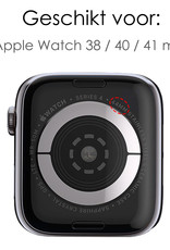 NoXx Horloge Band Geschikt voor Apple Watch 1-8 / SE (38/40/41 mm) Bandje Nylon Met Verstelbare Gesp - Lila