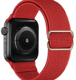 NoXx NoXx Apple Watch Bandje Stof Verstelbaar (38/40/41 mm) - Rood