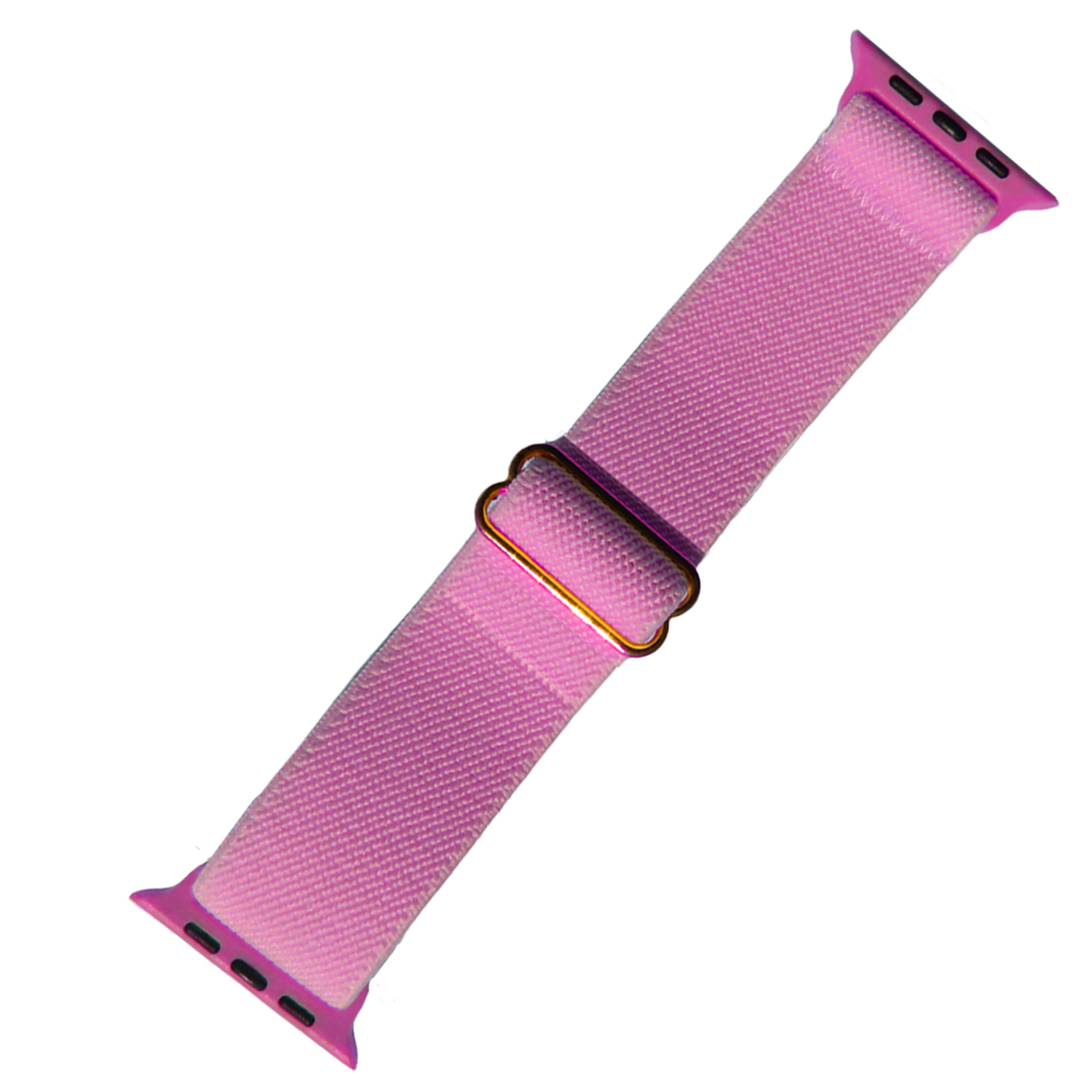 NoXx Horloge Band Geschikt voor Apple Watch 1-8 / SE (38/40/41 mm) Bandje Nylon Met Verstelbare Gesp - Roze