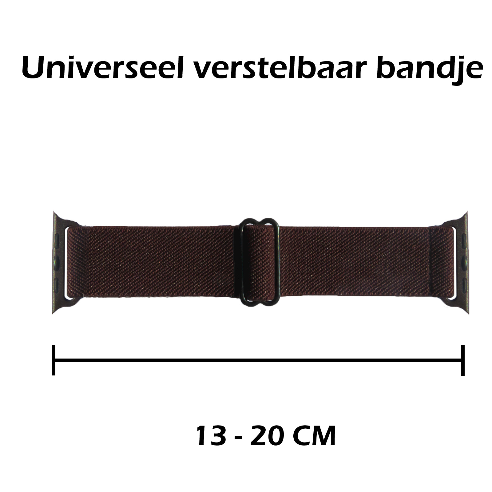Nomfy Bandje Geschikt Voor Apple Watch Bandje 38/40/41 mm Nylon Horloge Band Verstelbare Gesp - Geschikt Voor Apple Watch 1-8 / SE - 38/40/41 mm Nylon - Bruin