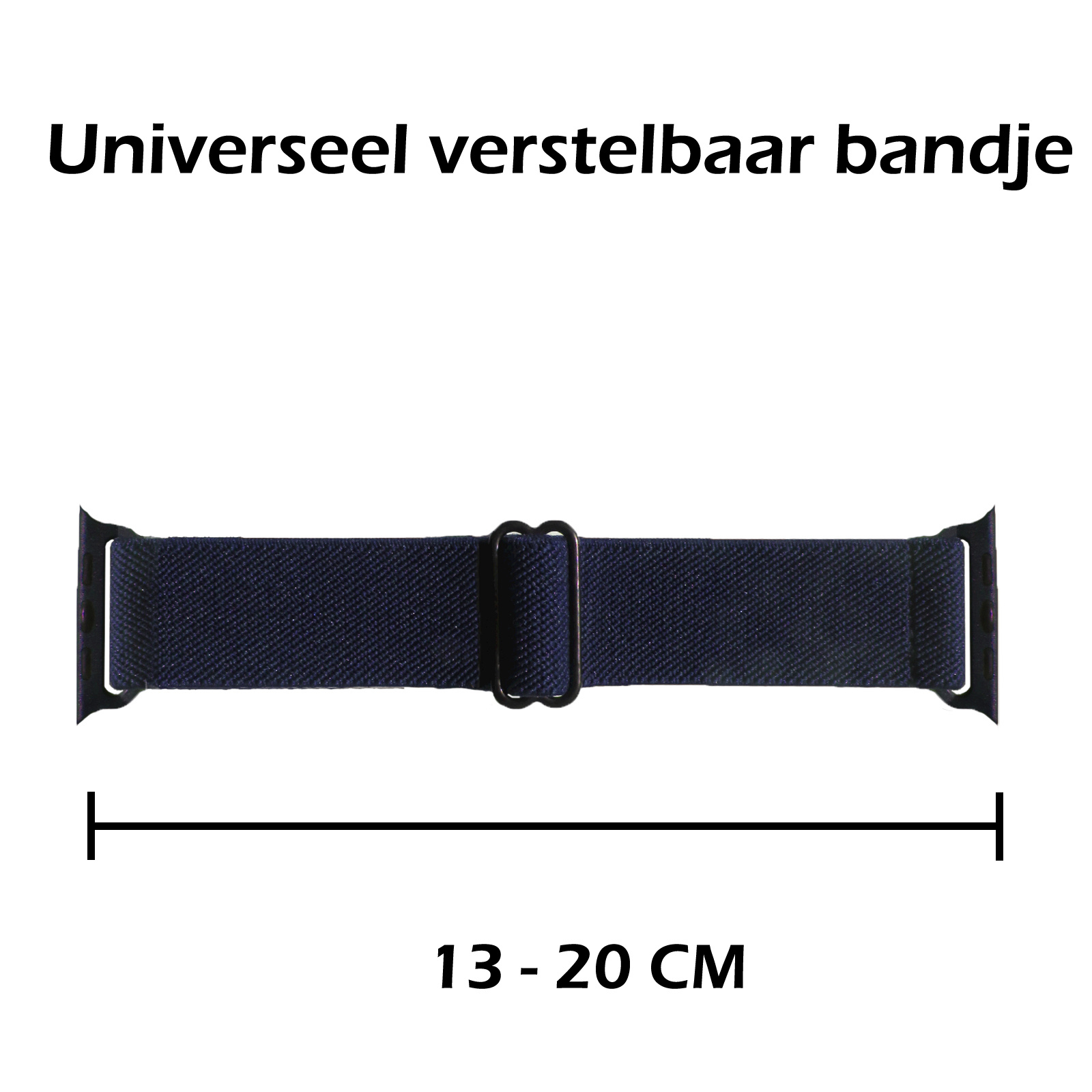 Nomfy Bandje Geschikt Voor Apple Watch Bandje 38/40/41 mm Nylon Horloge Band Verstelbare Gesp - Geschikt Voor Apple Watch 1-8 / SE - 38/40/41 mm Nylon - Donkerblauw