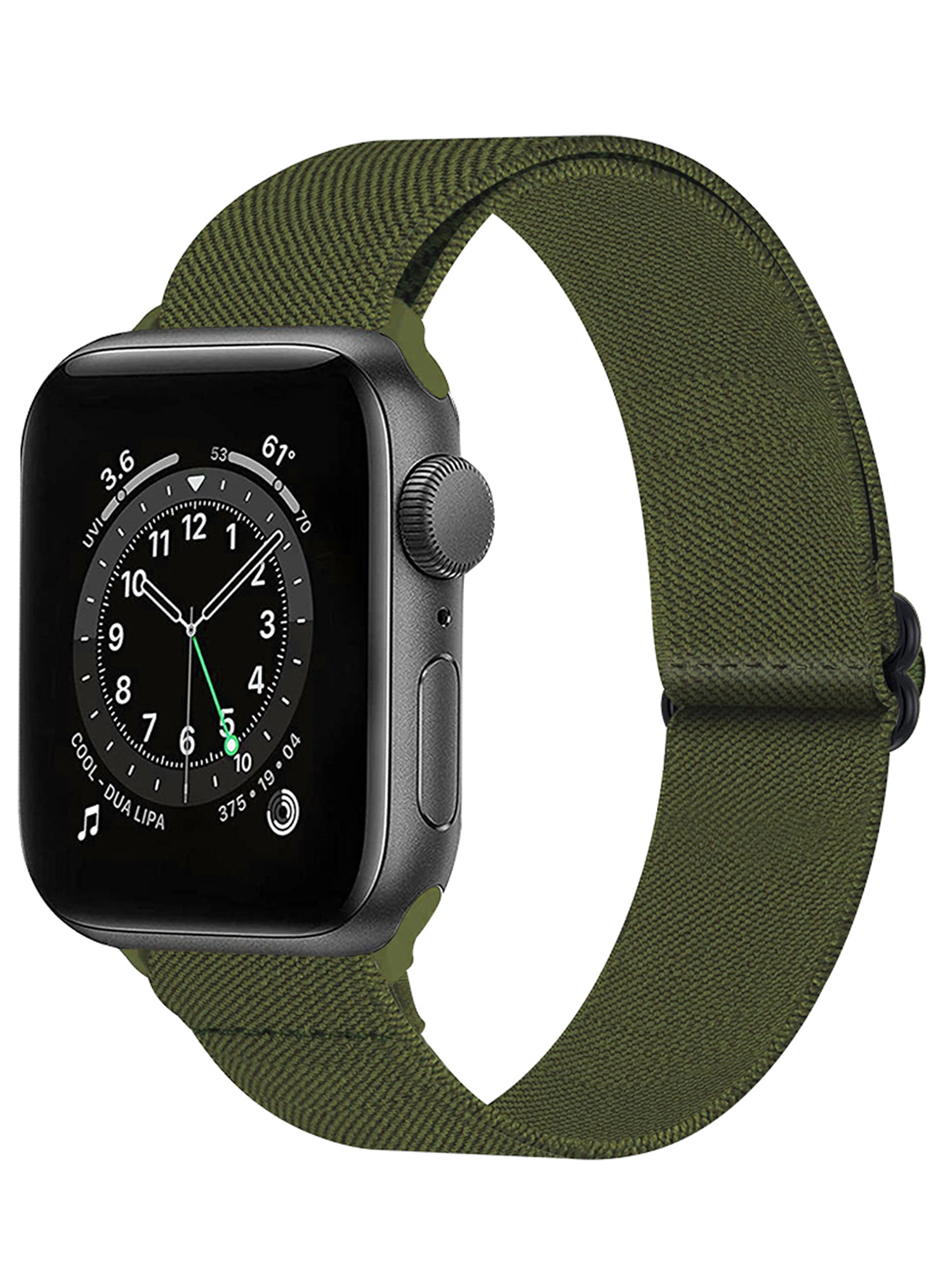 Nomfy Bandje Geschikt Voor Apple Watch Bandje 38/40/41 mm Nylon Horloge Band Verstelbare Gesp - Geschikt Voor Apple Watch 1-8 / SE - 38/40/41 mm Nylon - Donkergroen