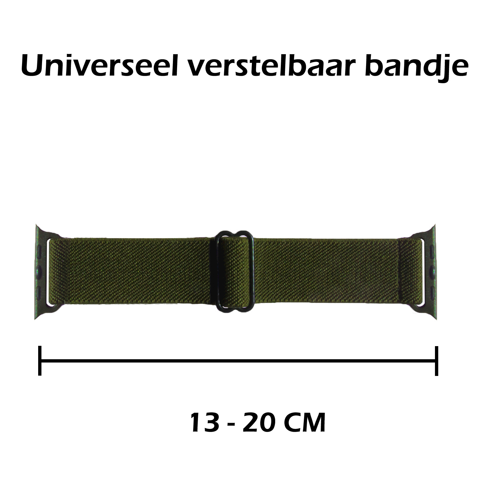Nomfy Bandje Geschikt Voor Apple Watch Bandje 38/40/41 mm Nylon Horloge Band Verstelbare Gesp - Geschikt Voor Apple Watch 1-8 / SE - 38/40/41 mm Nylon - Donkergroen