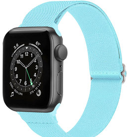 Nomfy Nomfy Apple Watch Bandje Stof Verstelbaar (38/40/41 mm) - Lichtblauw