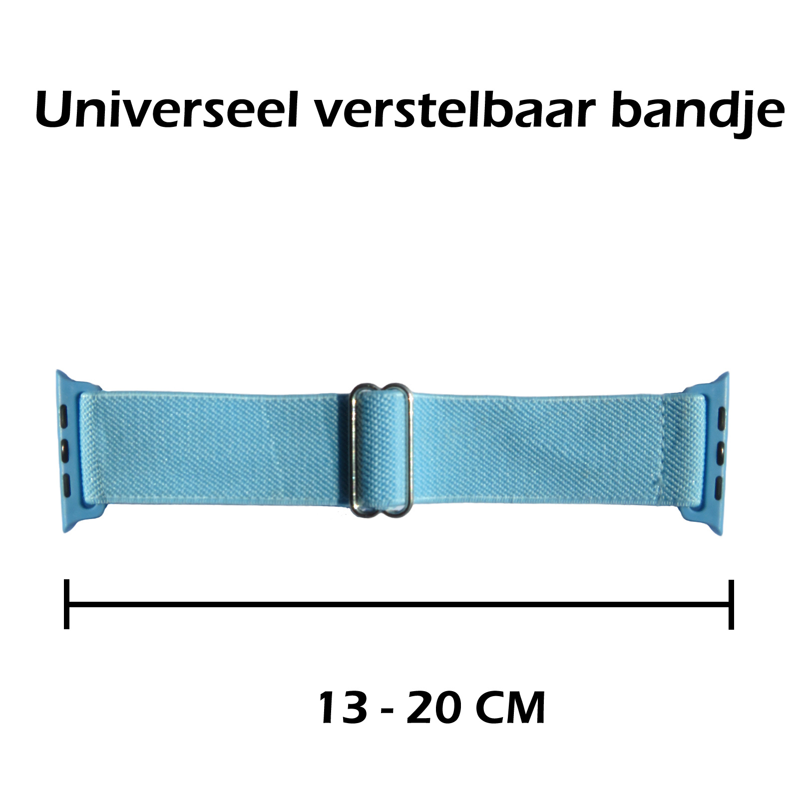 Nomfy Bandje Geschikt Voor Apple Watch Bandje 38/40/41 mm Nylon Horloge Band Verstelbare Gesp - Geschikt Voor Apple Watch 1-8 / SE - 38/40/41 mm Nylon - Lichtblauw