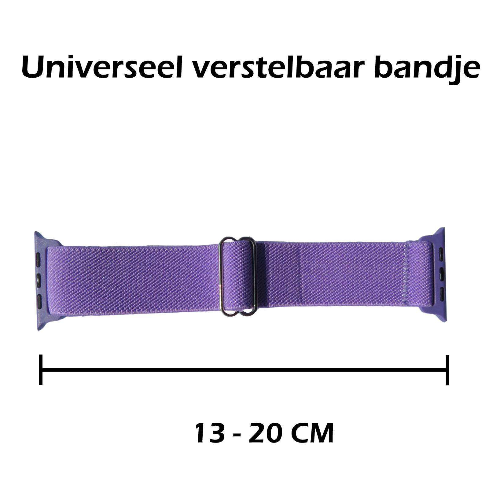 Nomfy Bandje Geschikt Voor Apple Watch Bandje 38/40/41 mm Nylon Horloge Band Verstelbare Gesp - Geschikt Voor Apple Watch 1-8 / SE - 38/40/41 mm Nylon - Lila