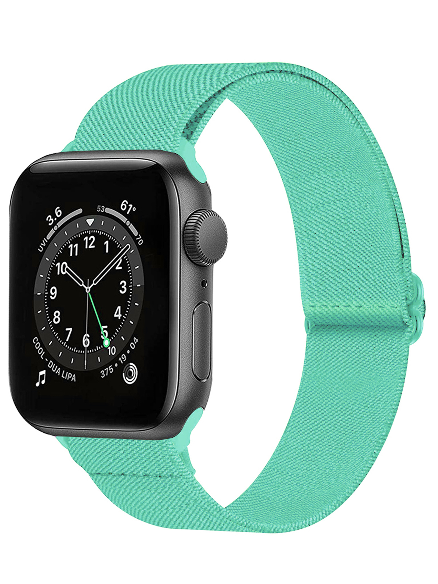 Nomfy Bandje Geschikt Voor Apple Watch Bandje 38/40/41 mm Nylon Horloge Band Verstelbare Gesp - Geschikt Voor Apple Watch 1-8 / SE - 38/40/41 mm Nylon - Mint