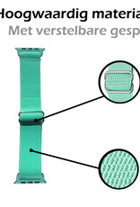 Nomfy Bandje Geschikt Voor Apple Watch Bandje 38/40/41 mm Nylon Horloge Band Verstelbare Gesp - Geschikt Voor Apple Watch 1-8 / SE - 38/40/41 mm Nylon - Mint