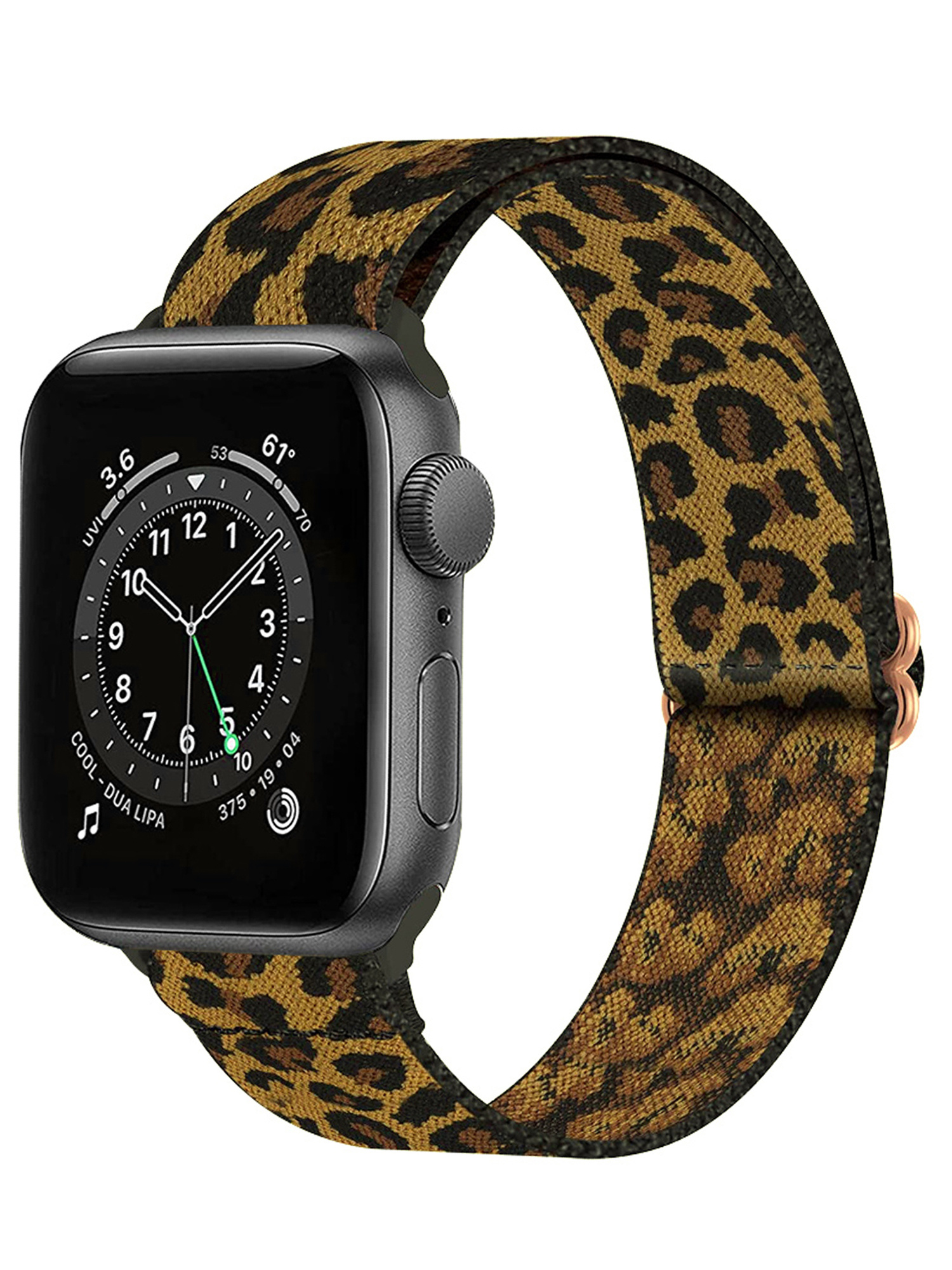 Nomfy Bandje Geschikt Voor Apple Watch Bandje 38/40/41 mm Nylon Horloge Band Verstelbare Gesp - Geschikt Voor Apple Watch 1-8 / SE - 38/40/41 mm Nylon - Panter Bruin