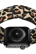 Nomfy Bandje Geschikt Voor Apple Watch Bandje 38/40/41 mm Nylon Horloge Band Verstelbare Gesp - Geschikt Voor Apple Watch 1-8 / SE - 38/40/41 mm Nylon - Panter Geel