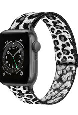 Nomfy Bandje Geschikt Voor Apple Watch Bandje 38/40/41 mm Nylon Horloge Band Verstelbare Gesp - Geschikt Voor Apple Watch 1-8 / SE - 38/40/41 mm Nylon - Panter Wit