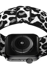 Nomfy Bandje Geschikt Voor Apple Watch Bandje 38/40/41 mm Nylon Horloge Band Verstelbare Gesp - Geschikt Voor Apple Watch 1-8 / SE - 38/40/41 mm Nylon - Panter Wit