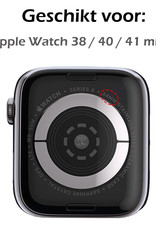 Nomfy Bandje Geschikt Voor Apple Watch Bandje 38/40/41 mm Nylon Horloge Band Verstelbare Gesp - Geschikt Voor Apple Watch 1-8 / SE - 38/40/41 mm Nylon - Panter Wit