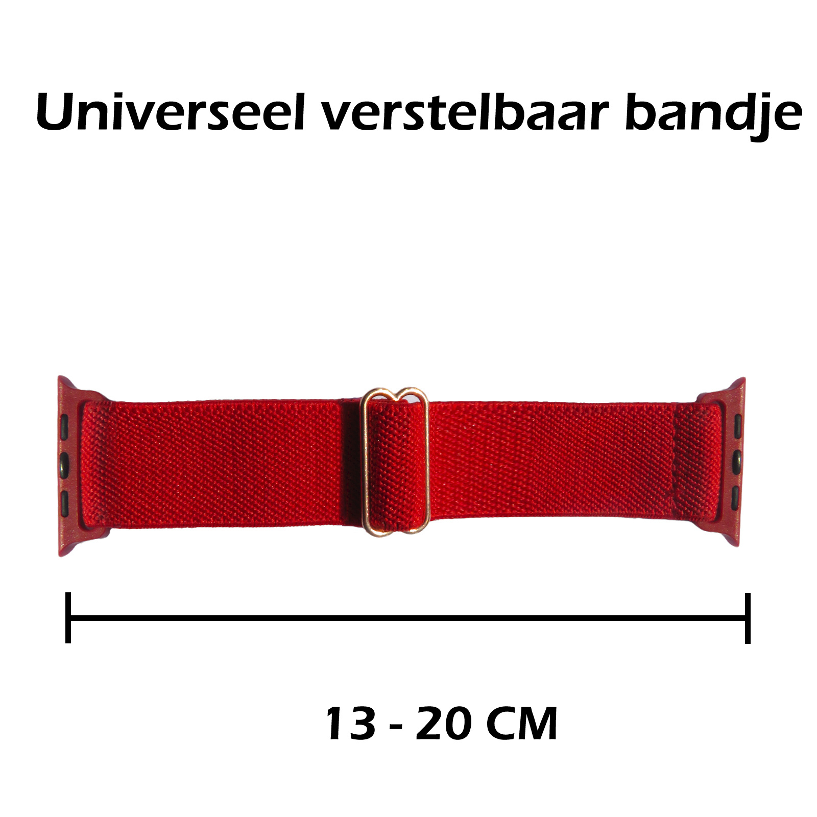 Nomfy Bandje Geschikt Voor Apple Watch Bandje 38/40/41 mm Nylon Horloge Band Verstelbare Gesp - Geschikt Voor Apple Watch 1-8 / SE - 38/40/41 mm Nylon - Rood