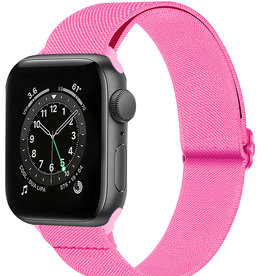 Nomfy Nomfy Apple Watch Bandje Stof Verstelbaar (38/40/41 mm) - Roze