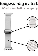 Nomfy Bandje Geschikt Voor Apple Watch Bandje 38/40/41 mm Nylon Horloge Band Verstelbare Gesp - Geschikt Voor Apple Watch 1-8 / SE - 38/40/41 mm Nylon - Wit