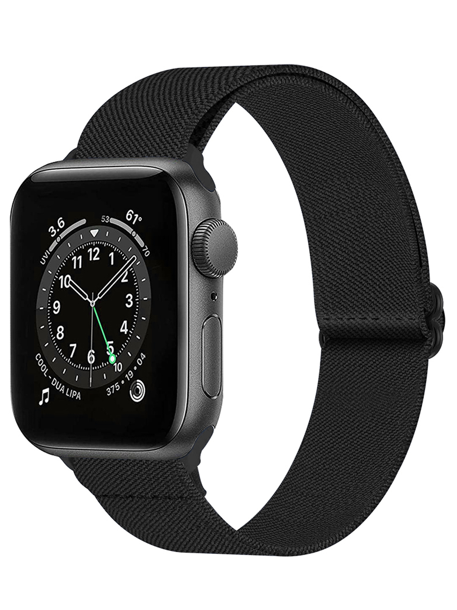 Nomfy Bandje Geschikt Voor Apple Watch Bandje 38/40/41 mm Nylon Horloge Band Verstelbare Gesp - Geschikt Voor Apple Watch 1-8 / SE - 38/40/41 mm Nylon - Zwart
