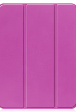 Nomfy Hoes Geschikt voor iPad 2022 Hoes Tri-fold Tablet Hoesje Case Met Uitsparing Geschikt voor Apple Pencil - Hoesje Geschikt voor iPad 10 Hoesje Hardcover Bookcase - Paars