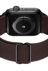 BASEY. Nylon Bandje Geschikt voor Apple Watch 1-8 / SE (42/44/45) Bandje Stof - Horloge Band Verstelbare Gesp Polsband Geschikt voor Apple Watch 1-8 / SE (42/44/45) - Bruin