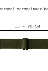 BASEY. Nylon Bandje Geschikt voor Apple Watch 1-8 / SE (42/44/45) Bandje Stof - Horloge Band Verstelbare Gesp Polsband Geschikt voor Apple Watch 1-8 / SE (42/44/45) - Donkergroen
