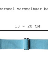 BASEY. Nylon Bandje Geschikt voor Apple Watch 1-8 / SE (42/44/45) Bandje Stof - Horloge Band Verstelbare Gesp Polsband Geschikt voor Apple Watch 1-8 / SE (42/44/45) - Lichtblauw