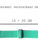 BASEY. Nylon Bandje Geschikt voor Apple Watch 1-8 / SE (42/44/45) Bandje Stof - Horloge Band Verstelbare Gesp Polsband Geschikt voor Apple Watch 1-8 / SE (42/44/45) - Mintgroen