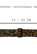 BASEY. Nylon Bandje Geschikt voor Apple Watch 1-8 / SE (42/44/45) Bandje Stof - Horloge Band Verstelbare Gesp Polsband Geschikt voor Apple Watch 1-8 / SE (42/44/45) - Panterbruin