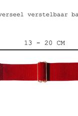 BASEY. Nylon Bandje Geschikt voor Apple Watch 1-8 / SE (42/44/45) Bandje Stof - Horloge Band Verstelbare Gesp Polsband Geschikt voor Apple Watch 1-8 / SE (42/44/45) - Rood