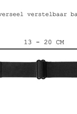 BASEY. Nylon Bandje Geschikt voor Apple Watch 1-8 / SE (42/44/45) Bandje Stof - Horloge Band Verstelbare Gesp Polsband Geschikt voor Apple Watch 1-8 / SE (42/44/45) - Zwart