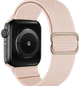 NoXx Apple Watch Bandje Stof Verstelbaar (42/44/45 mm) - Creme