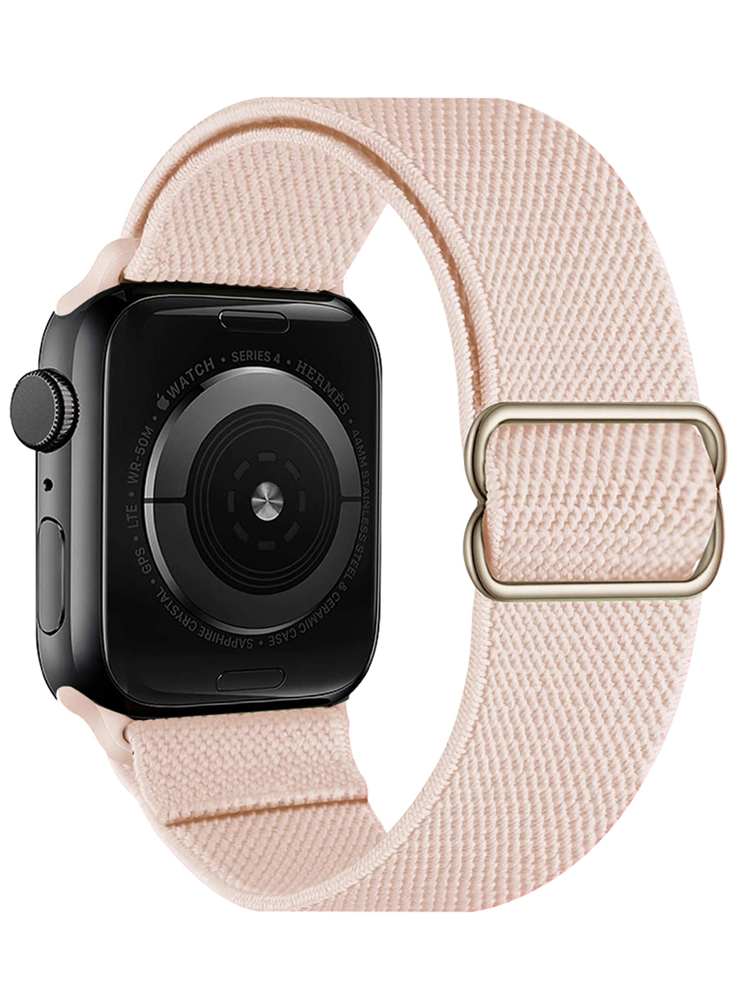 Horloge Band Geschikt Voor Apple Watch 1-8 / SE - 42/44/45 mm Nylon Met Verstelbare Gesp - Creme