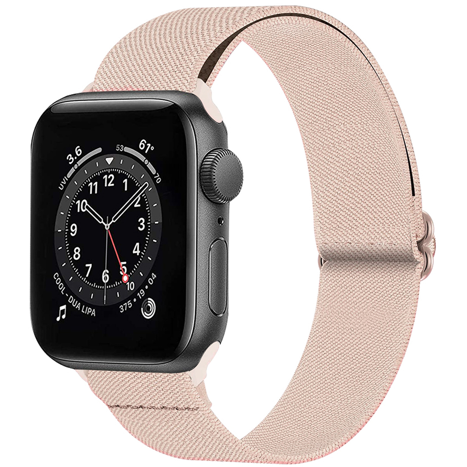 Horloge Band Geschikt Voor Apple Watch 1-8 / SE - 42/44/45 mm Nylon Met Verstelbare Gesp - Creme