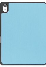 BASEY. Hoesje Geschikt voor iPad 2022 Hoes Case Tablet Hoesje Tri-fold Met Uitsparing Geschikt voor Apple Pencil Met Screenprotector - Hoes Geschikt voor iPad 10 Hoesje Hard Cover Bookcase Hoes - Lichtblauw