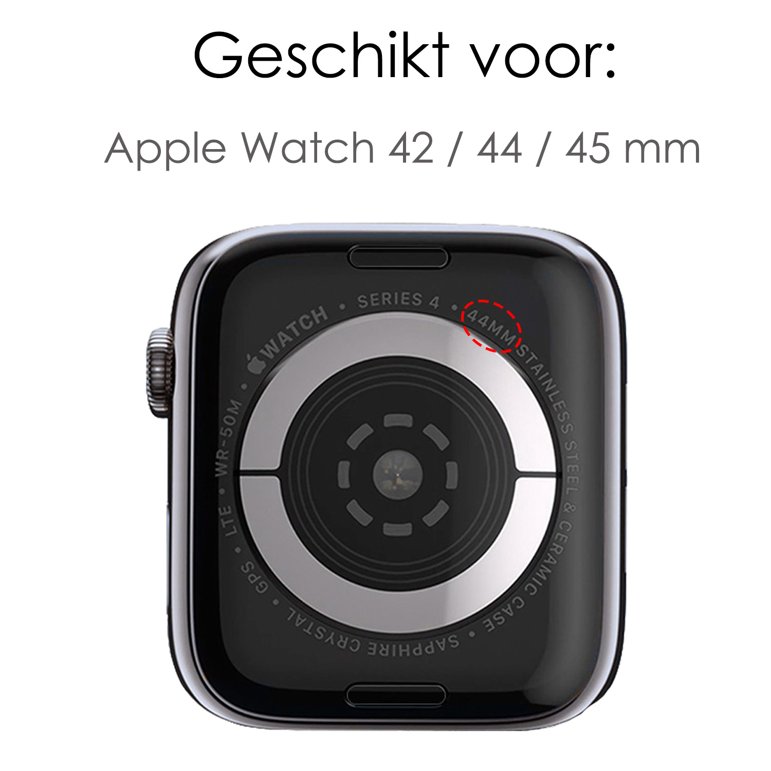 NoXx Horloge Band Geschikt Voor Apple Watch 1-8 / SE - 42/44/45 mm Nylon Met Verstelbare Gesp - Grijs