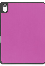 BASEY. Hoesje Geschikt voor iPad 2022 Hoes Case Tablet Hoesje Tri-fold Met Uitsparing Geschikt voor Apple Pencil Met Screenprotector - Hoes Geschikt voor iPad 10 Hoesje Hard Cover Bookcase Hoes - Paars