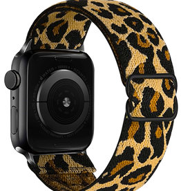 NoXx NoXx Apple Watch Bandje Stof Verstelbaar (42/44/45 mm) - Panter Bruin