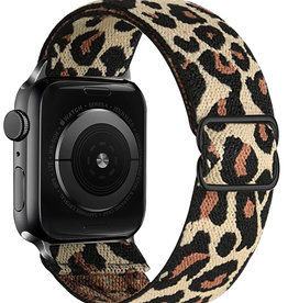 NoXx NoXx Apple Watch Bandje Stof Verstelbaar (42/44/45 mm) - Panter Geel
