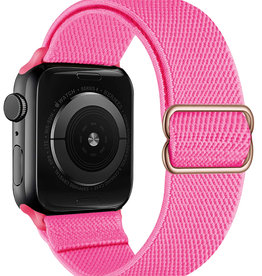 NoXx NoXx Apple Watch Bandje Stof Verstelbaar (42/44/45 mm) - Roze