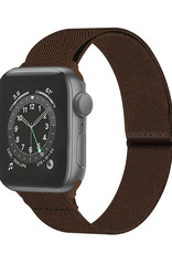 Nomfy Bandje Geschikt Voor Apple Watch Bandje 42/44/45 mm Nylon Horloge Band Verstelbare Gesp - Geschikt Voor Apple Watch 1-8 / SE - 42/44/45 mm Nylon - Bruin