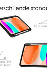NoXx Hoesje Geschikt voor iPad 2022 Hoesje Case Hard Cover Hoes Book Case Met Uitsparing Geschikt voor Apple Pencil Met Screenprotector - Rosé goud