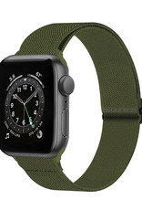 Nomfy Bandje Geschikt Voor Apple Watch Bandje 42/44/45 mm Nylon Horloge Band Verstelbare Gesp - Geschikt Voor Apple Watch 1-8 / SE - 42/44/45 mm Nylon - Donkergroen