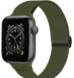 Nomfy Nomfy Apple Watch Bandje Stof Verstelbaar (42/44/45 mm) - Donkergroen