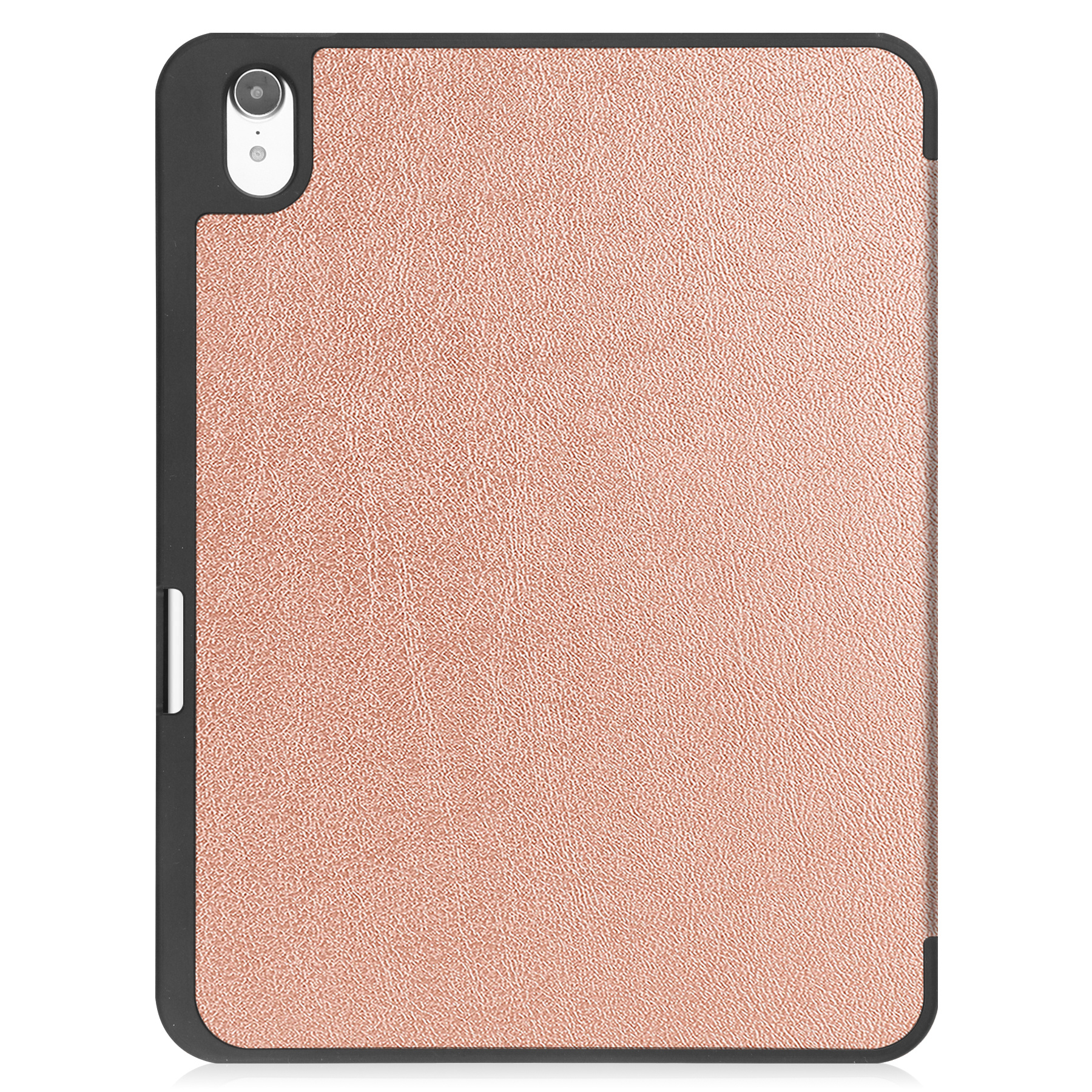 Nomfy Hoes Geschikt voor iPad 2022 Hoes Tri-fold Tablet Hoesje Case Met Uitsparing Geschikt voor Apple Pencil Met Screenprotector - Hoesje Geschikt voor iPad 10 Hoesje Hardcover Bookcase - Rosé goud