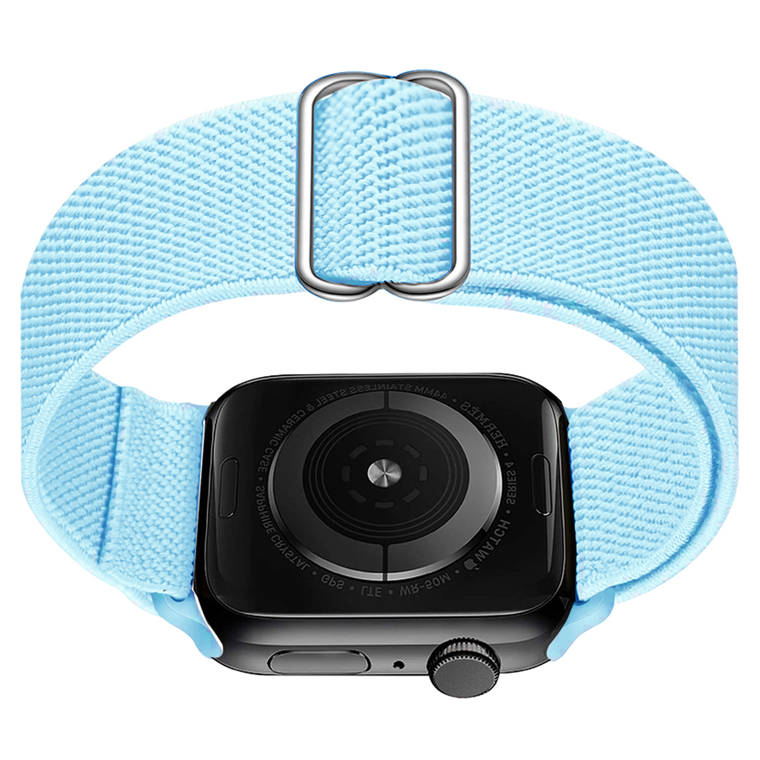 Nomfy Bandje Geschikt Voor Apple Watch Bandje 42/44/45 mm Nylon Horloge Band Verstelbare Gesp - Geschikt Voor Apple Watch 1-8 / SE - 42/44/45 mm Nylon - Lichtblauw