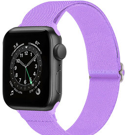 Nomfy Nomfy Apple Watch Bandje Stof Verstelbaar (42/44/45 mm) - Lila