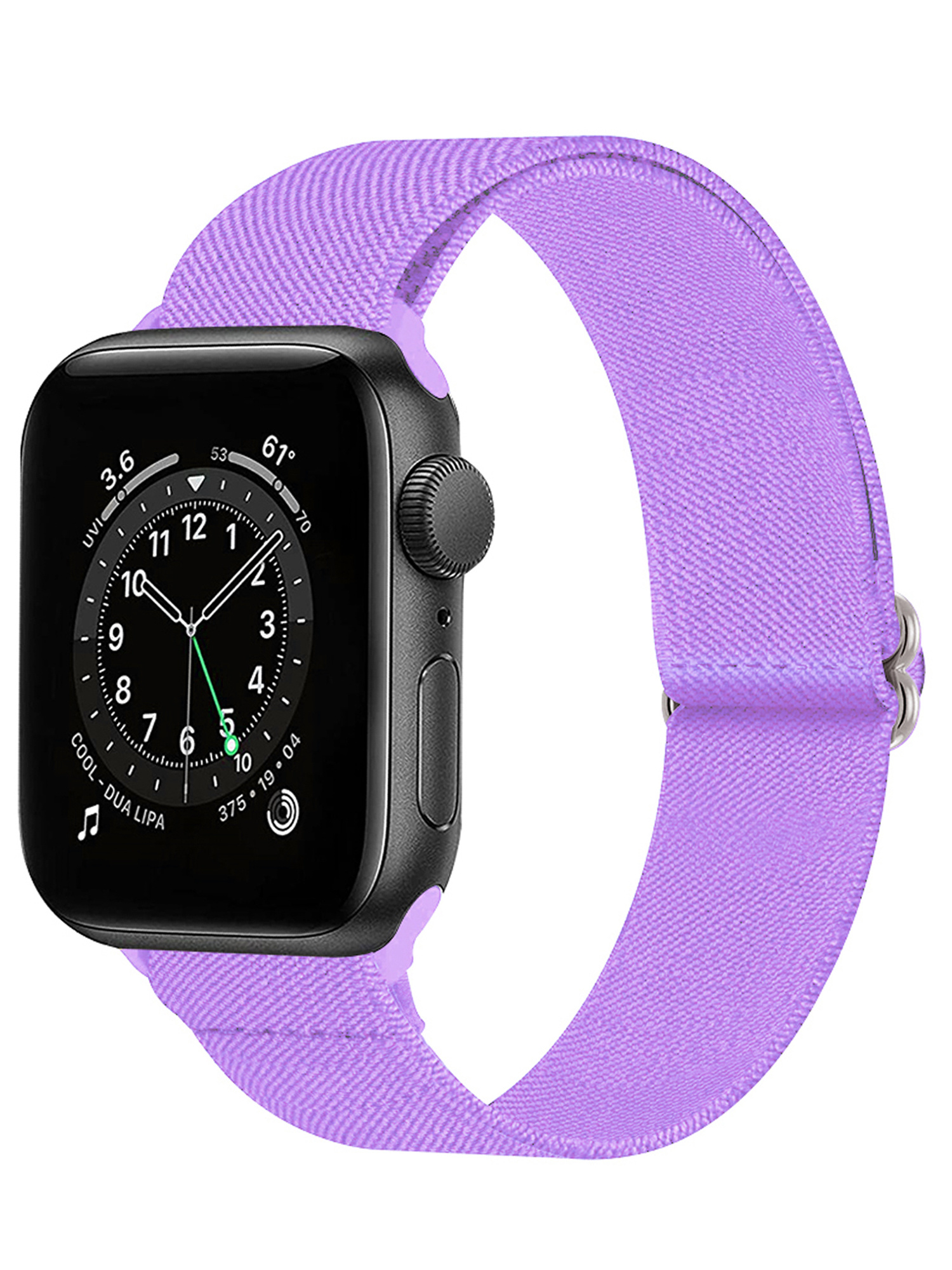 Nomfy Bandje Geschikt Voor Apple Watch Bandje 42/44/45 mm Nylon Horloge Band Verstelbare Gesp - Geschikt Voor Apple Watch 1-8 / SE - 42/44/45 mm Nylon - Lila