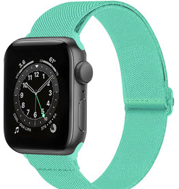 Nomfy Nomfy Apple Watch Bandje Stof Verstelbaar (42/44/45 mm) - Mint